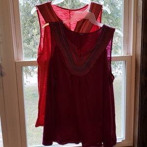 2 sleeveless blouses 2X